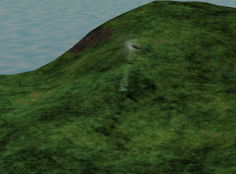 In&iacute;uma approaching over terrain